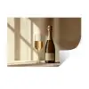 Champagne - Beige - Schaduw - Bubbels Muursticker klein -3d
