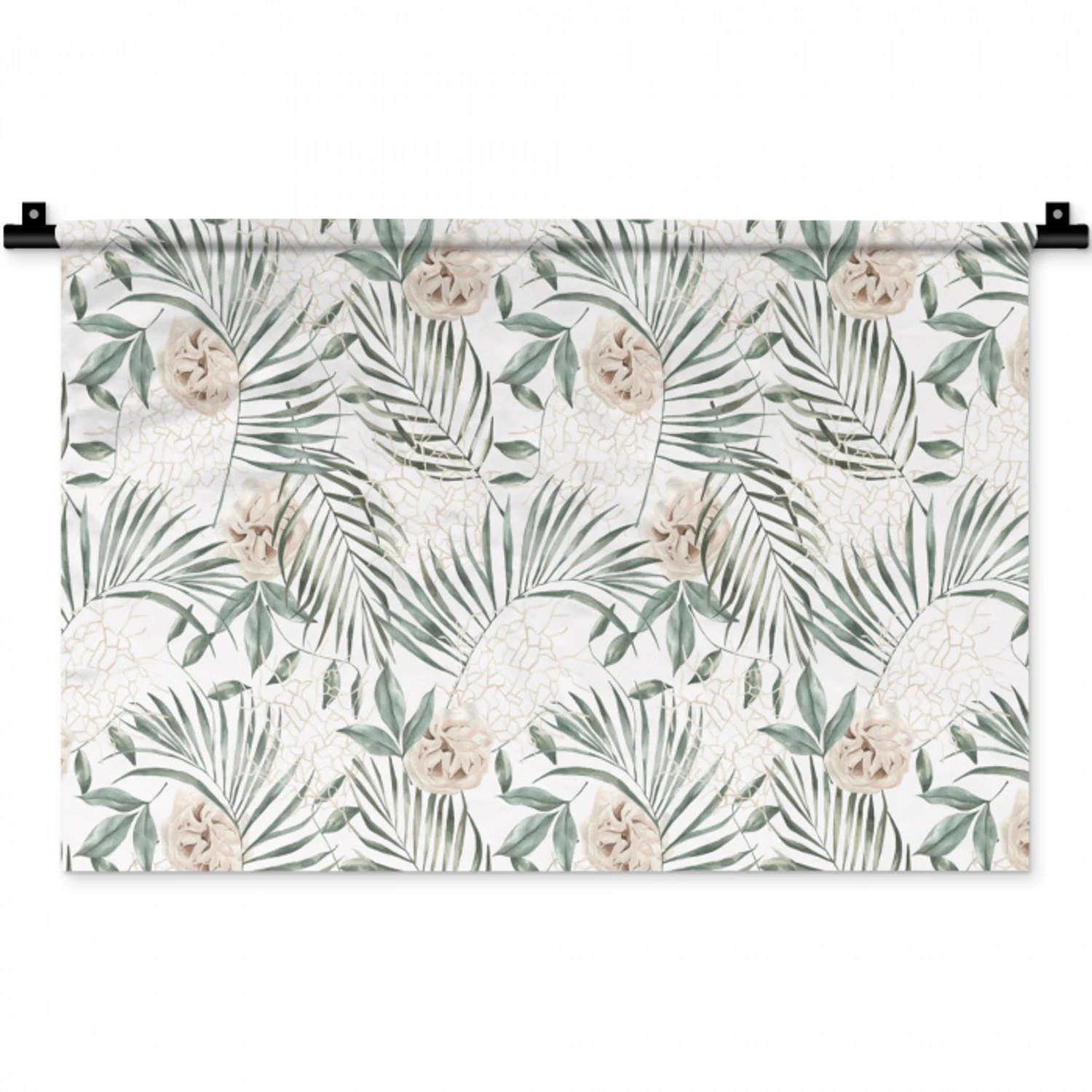 Bohemian - Bladeren - Bloemen - Tropisch Wandkleed katoen klein -zz3d