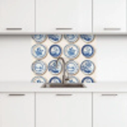 Borden - Bomen - Planten - Blauw keuken achterwand 2 middel 865 -3d