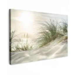 Duinen met helmgras onder de zon van het Duitse nationaal Park Schleswig-Holsteinisches Wattenmeer canvas 2cm klein -z3d