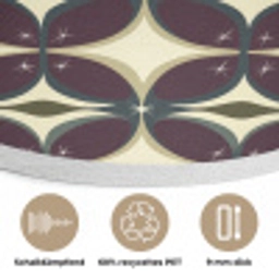 Cirkel - Retro - Kleurrijk Akoestische PET Vilt - Rond klein 838 -closeup_DE