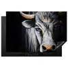 Stier - Hoorns - Snuit - Goud Inductie beschermer vinyl 3mm klein -3d