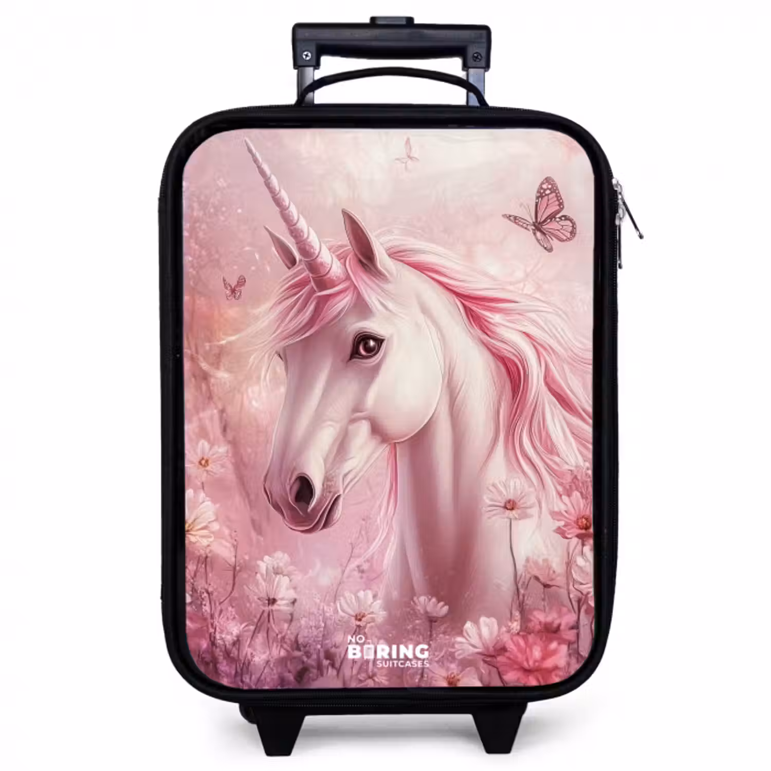 Kinderkoffer - Einhorn - Rosa - Schmetterlinge - Blumen