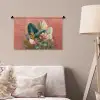 Tropische bladeren - Bloemen - Roze - groen Wandkleed katoen klein -sfeer4