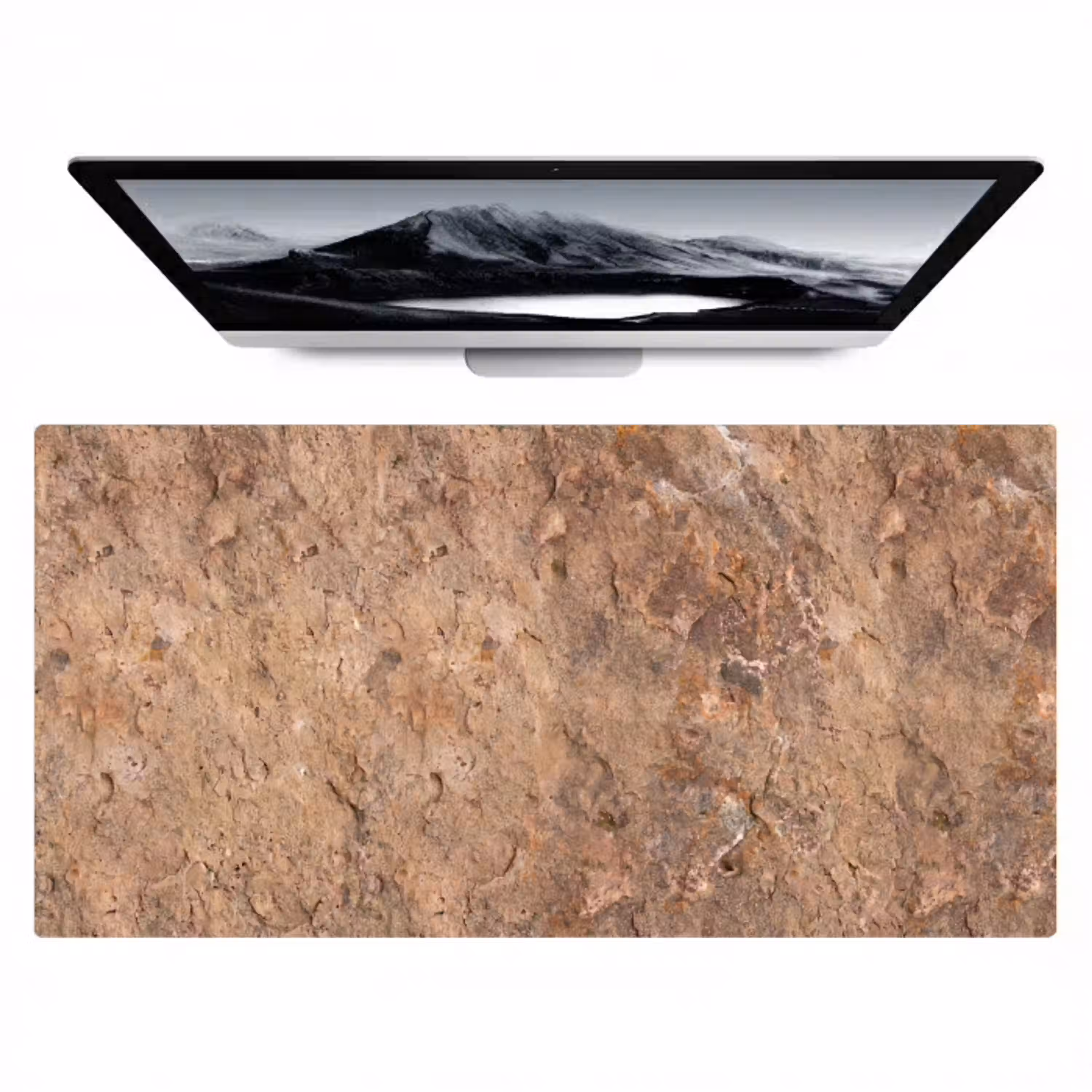 Steen - Natuur - Textuur - Abstract - Bruin Muismat XXL klein -zzz3d