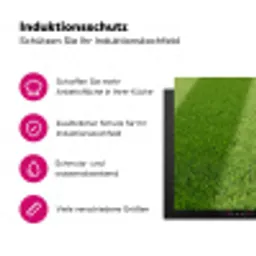Voetbal - Grasveld - Sport - Groen Inductie beschermer vinyl 3mm klein -zzzzzzz-lf-ups