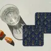 Deco - Waaier - Blauw onderzetter kurk middel 366 -sfeer4