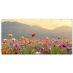 Bloemenveld - Bergen - Zonlicht - Bloemen Balkonbeschermer Duitsland klein -zz_3d