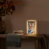 Tijger - Dieren - Olieverf - Kunst Light Box met kabel (Tafellamp) klein -sfeer4