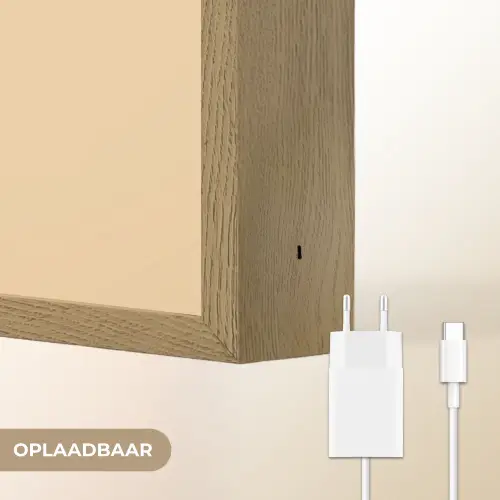 Swag - Bruin - Beige Light Box met batterij (Wandlamp) middel -USP_websiteoplaadbaarNL