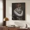Willem van Oranje - Adriaen Thomasz - Panterprint Textielframe zwart klein -sfeer3
