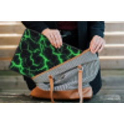 Gaming - Bliksemflitsen - Groen - Energie laptophoes neopreen klein -tas