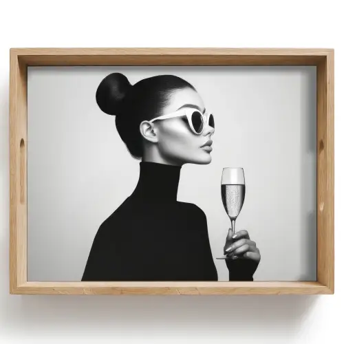 Vrouw - Champagne - Modern Dienblad Rechthoek middel -z3d_shopping