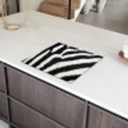 Zebra - Vacht - Klassiek - Zwart - Wit Inductie beschermer vinyl 3mm middel -sfeer8