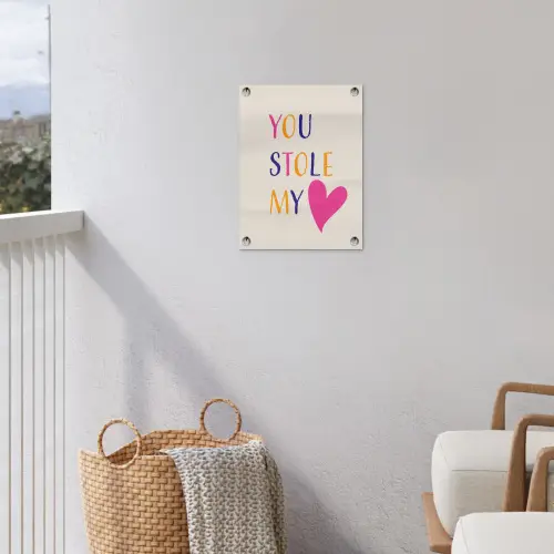 Hart - Valentijn - Tekst tuinposter los doek klein -sfeer8