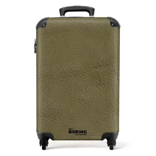 Lederen look forest groen NBS - Handbagage koffer - Volwassenen Unisex middel -productfoto_recht