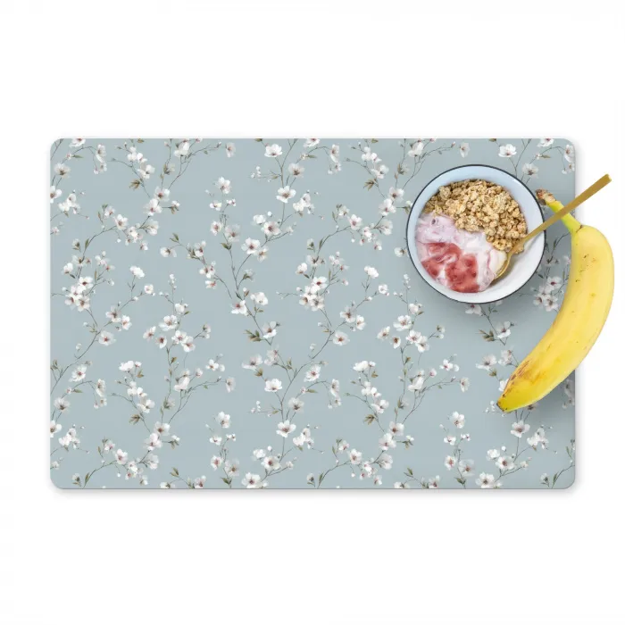 Klassiek - Bloemen - Blauw Placemat vinyl groot 368 -zzzproduct_Kitchenyeah-website