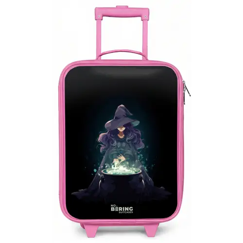 Heks - Ketel - Tover Kinderkoffer - Roze klein -zz3dotto