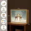 Kerstmagie - Winterwoud - Rendier Light Box met batterij (Wandlamp) middel -USP_websiteoverzichtNL