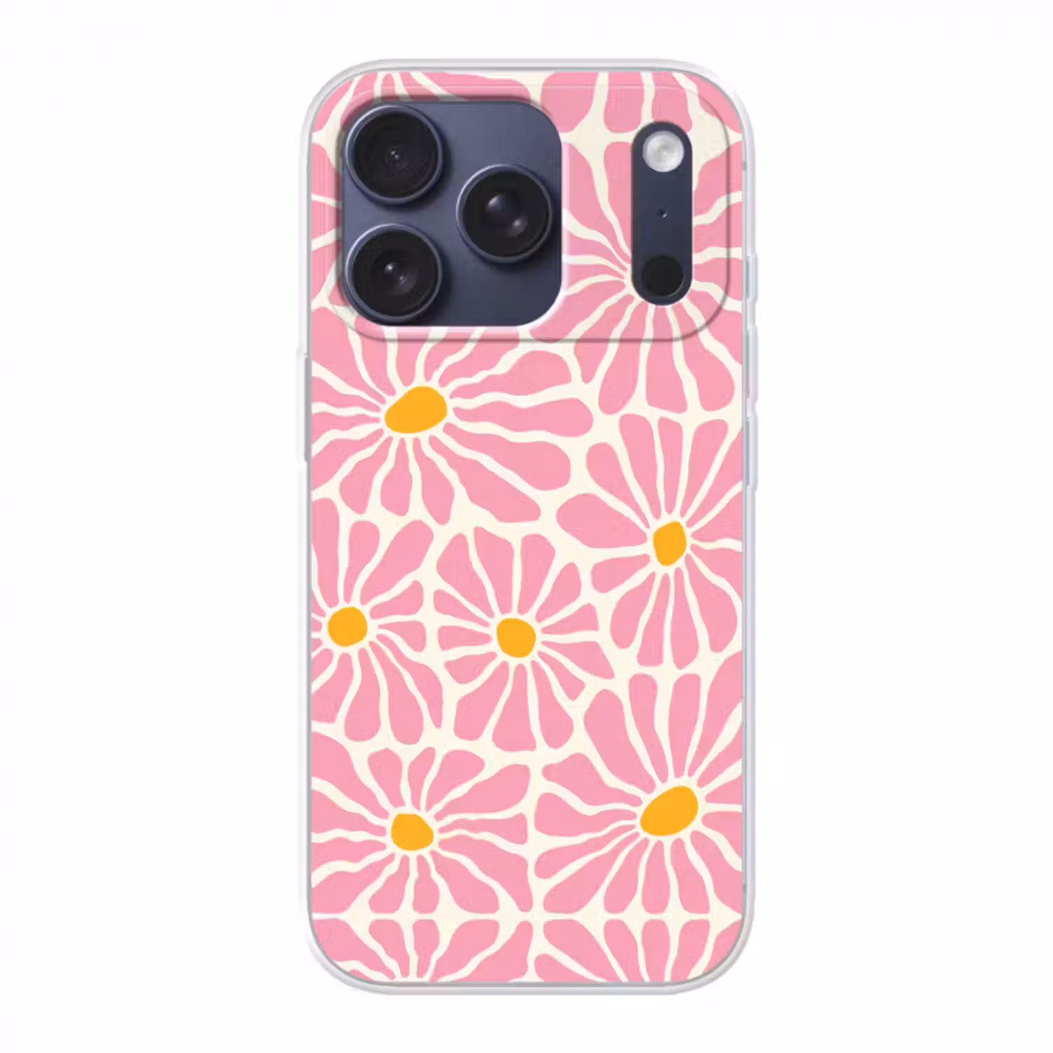 Handyhülle - Blumen - Muster - Rosa - Beige - Orange
