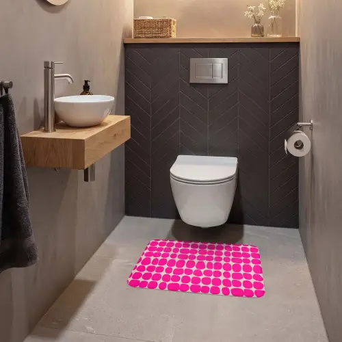 Stippen - Patroon - Roze WCmat klein 1009 -sfeer2