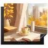 Thee - Boek - Thee - Herfst Inductie beschermer vinyl 3mm middel -3d