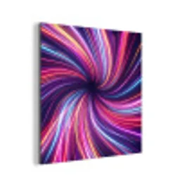 Abstract - Swirl - Futuristic - Neon aluminium wit klein -3d