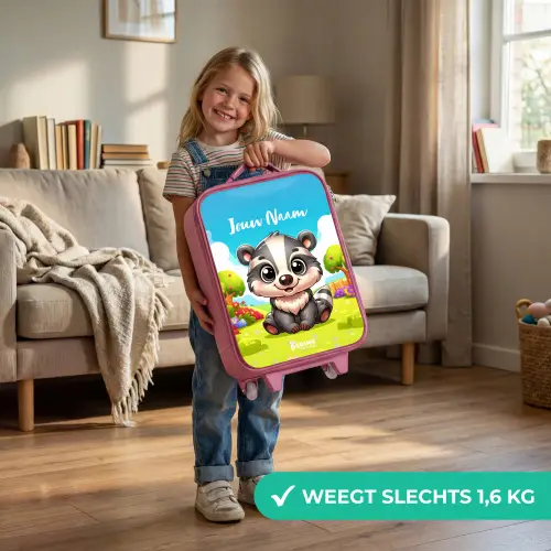 Willy Wipstaart Kinderkoffer - Roze klein -sfeer2_NL