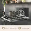 Wasbeer - Cute - Pasta - Tafelkleed - Zwart - Wit keuken achterwand spatscherm klein -usp_NL