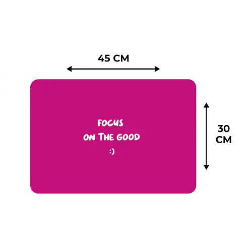 Focus - Smiley - Roze Placemat vinyl groot -specs