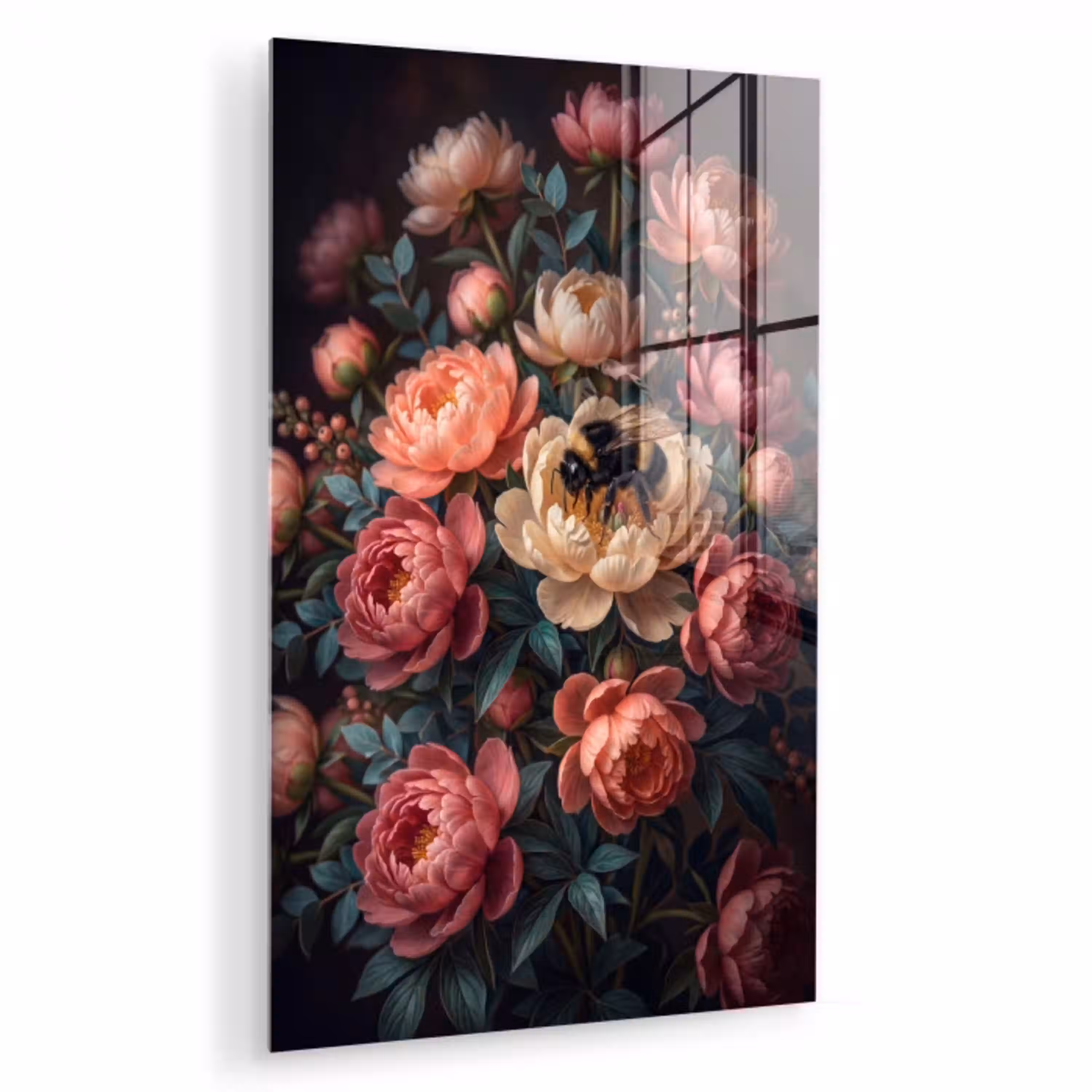 Bloemen - Insect - Natuur - Roze plexiglas 5mm klein -zzzproduct_nieuw
