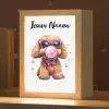 Hond - Roze - Kauwgom Light Box met kabel (Kinderlampje) klein -zzz_3d_website