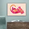 Tijger - Roze - Oranje canvas 2cm klein -sfeer4