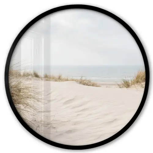 Wolken - Duinlandschap - Zand Fotolijst rond zonder passe partout klein -3d