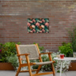 Bloemen - Schilderachtig - Patroon - Roze Tuinposter op houten frame 2 cm dik klein 845 -sfeer3