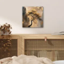 Boom - Goud - Landschap - Verf aluminium wit klein -sfeer3