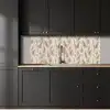 Botanisch - Patroon - Beige keuken achterwand 2 middel 871 -sfeer1