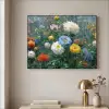 Close-up - Veld - Bloemen - Kleurrijk Textielframe zwart klein -sfeer2