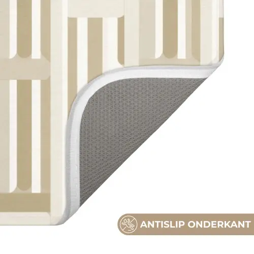 Modern - Geometrisch - Beige WCmat klein 1009 -USP_AntislipNL