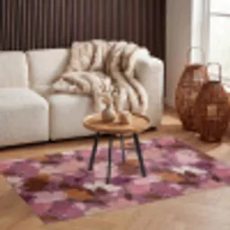 Bloem - Patroon - Roze Vloerkleed Rechthoek klein 1091 -atmosphere_sfeer2_global