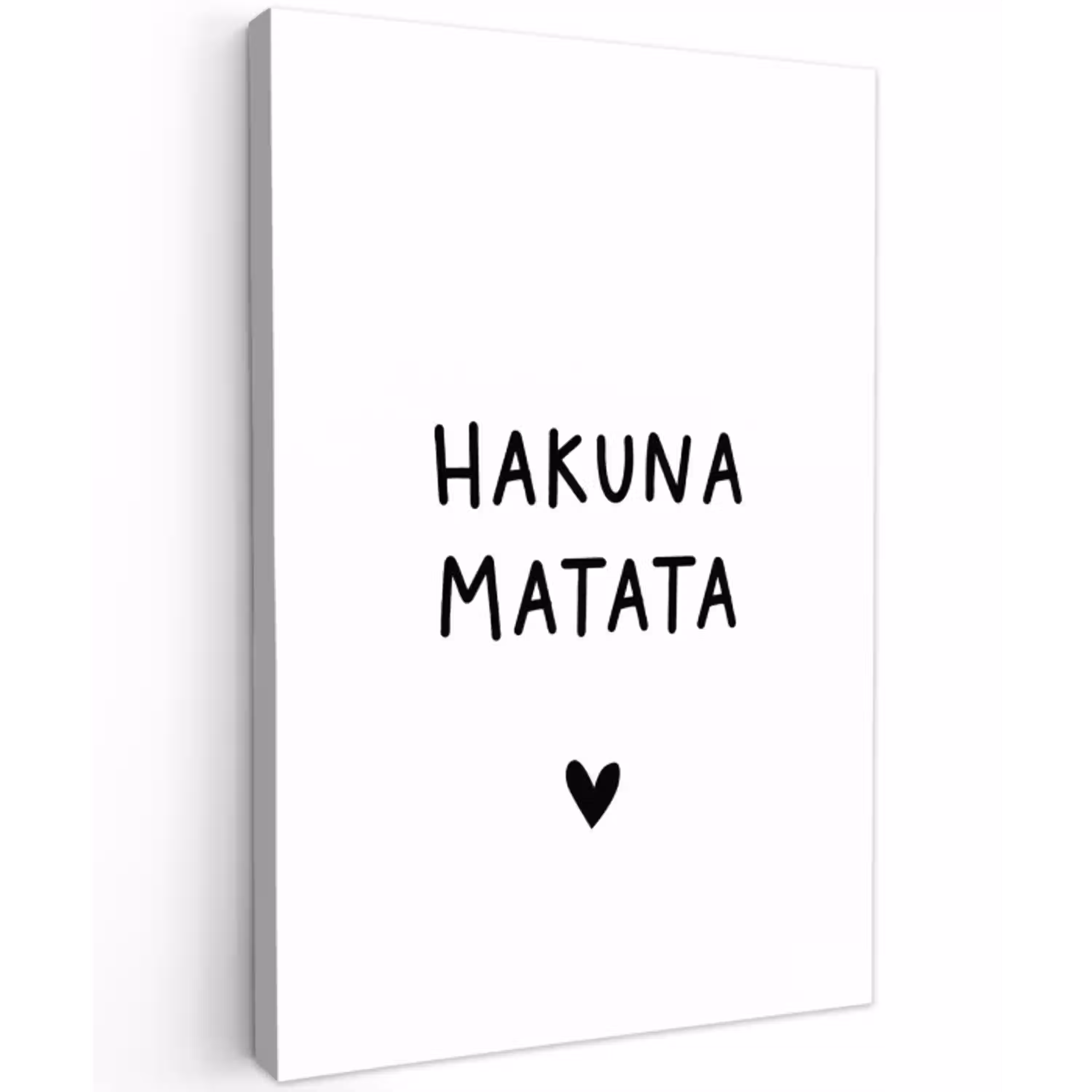 Hakuna matata - Quotes - Spreuken Tuinposter op houten frame 2 cm dik klein -3d