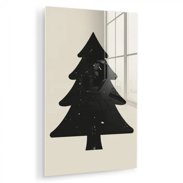 Kerstboom - Zwarte kerstboom - Boom - Japandi plexiglas 5mm klein -zzzproduct_nieuw