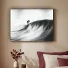 Surfer - Golf - Vervaagd - Zwart Textielframe zwart klein -sfeer1
