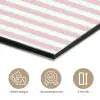Focus on the good - Strepen - Roze - Smiley aluminium wit klein -closeup_NL