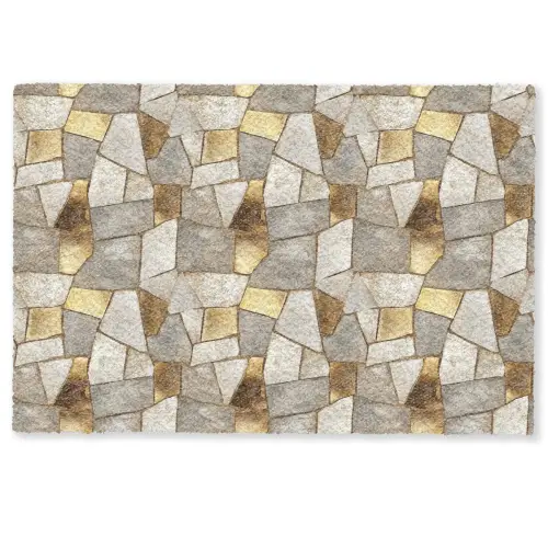 Mozaïek - Marmer - Goud Deurmat klein 898 -zkaufland3d