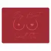 big heart small titties - Hart - Rood muismat rubber klein -3d