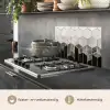 Goud - Hexagon - Chic - Patronen - Luxe keuken achterwand spatscherm klein -usp_NL