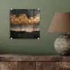 Gouden Bomen in Mistig Landschap plexiglas 5mm klein -sfeer3
