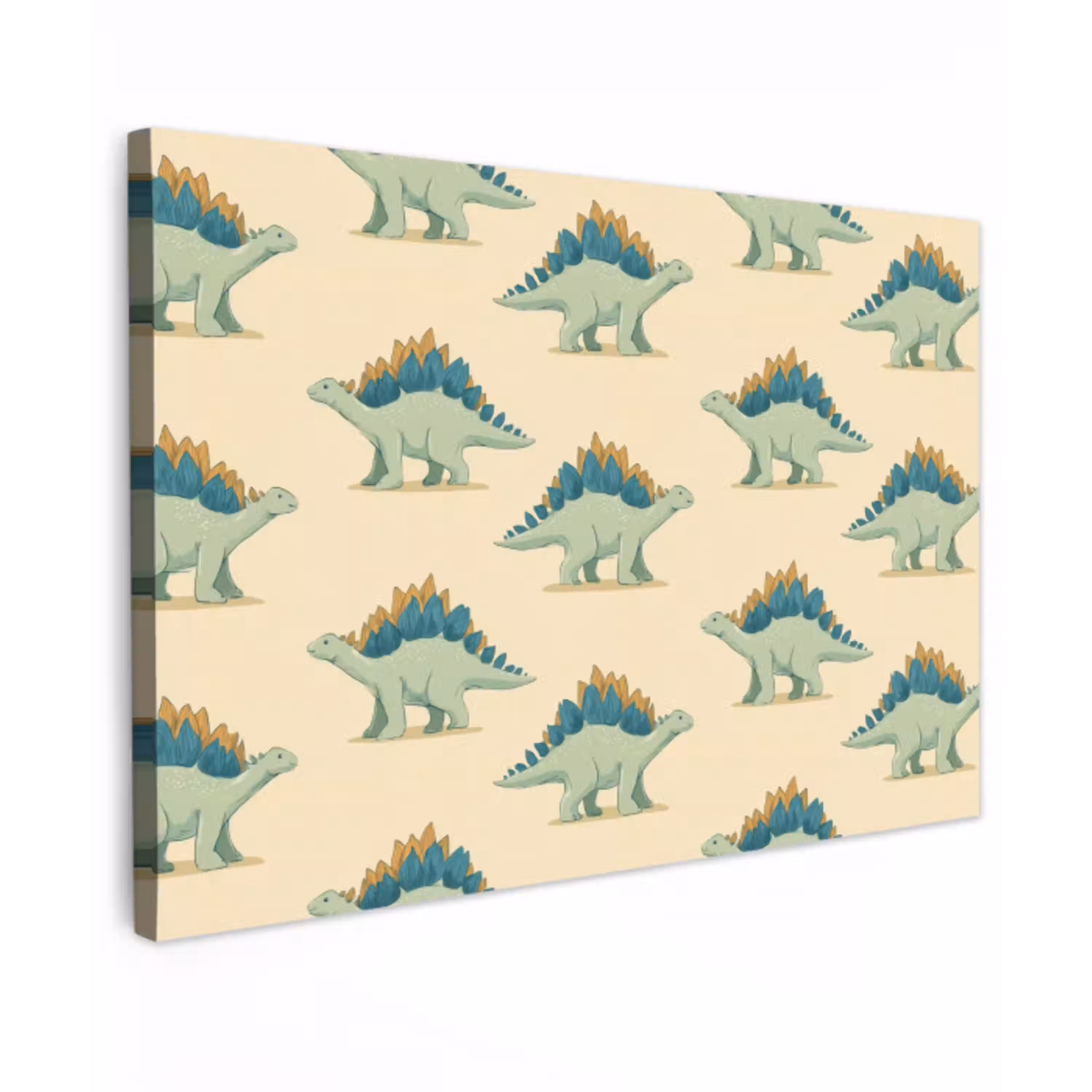 Dino - Patroon - Groen Tuinposter op houten frame 2 cm dik klein 845 -3d