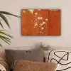 Bloemen - Wit - Subtiel - Roestkleur canvas 2cm klein -sfeer1